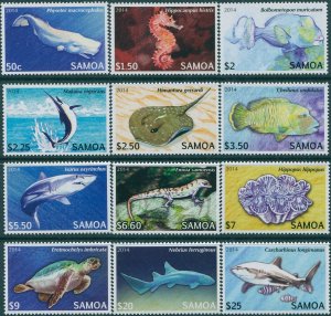 Samoa 2013 SG1252-1263 Threatened Marine Life set of 12 MNH