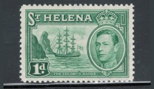 St. Helena 1938 King George V & Badge of the Colony 1p Scott # 119 MH