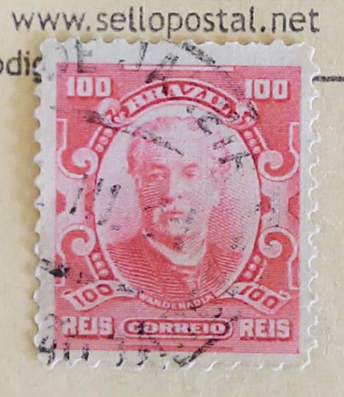 Brazil Stamp 1906 SC #177 Eduardo Wandenkolk 100r Used.