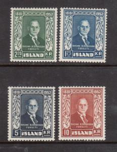 Iceland #274 - #277 Very Fine Never Hinged