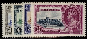 BRITISH HONDURAS GV SG143-146, 1935 SILVER JUBILEE set, M MINT. Cat £28.