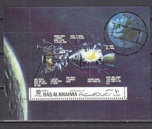 Ras Al Khaima, 1972 issue. Apollo 13 Explosion s/sheet. Canceled. ^