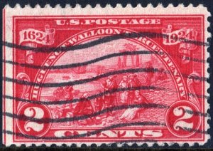 SC#615 2¢ Huguenot-Walloon Issue (1924) Used