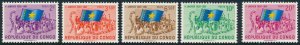 Congo Flag, People and Broken Chain 1961 Sc 366-370 SG 402-406 MUH