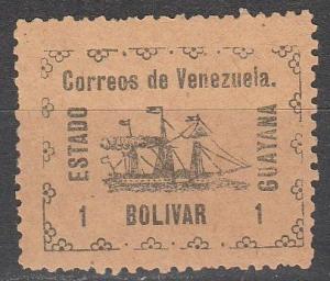 Venezuela Guyana  #5   F-VF Unused  CV $25.00  (A7746)