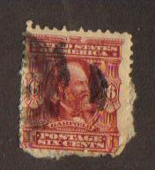 #305 Used    6c claret Garfield 1902-03 Issue