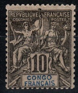 French Congo #22 F-VF Used CV $20.00 (X9057)