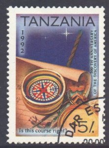 Tanzania Scott 987 - SG1346, 1992 Discovery of America 15/- used cto