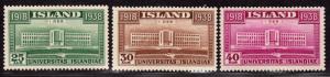 $Iceland Sc#209-11 M/VF/OG/H, Cv. $25.50