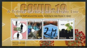 TUVALU  PANDEMIC A TRIBUTE TO THOSE ON THE FRONT LINE SHEET MINT NH