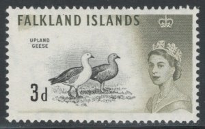 Falkland Islands 1960 Queen Elizabeth II & Upland Geese 3p Scott # 132 MH