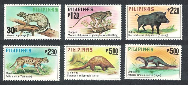 Philippines Wild Animals 6v SG#1515-1520 MI#1281-1286