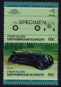 St Vincent Grenadines Union Is 149 Specimen o/p MNH Car, Lagonda