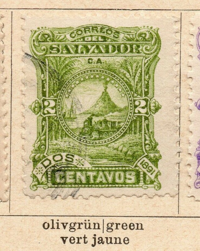 Salvador 1891 Early Issue Fine Used 2c. NW-11843