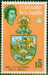 St Kitts Nevis Anguilla 1963 $5 Arm SG144 V.F MNH