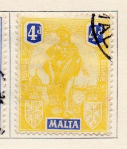 Malta 1922-23 Early Issue Fine Used 4d. 159303