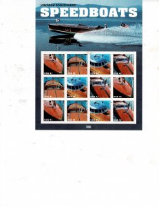 Speedboats 41c US Postage Sheet of 20 stamps #4160-63 VF MNH