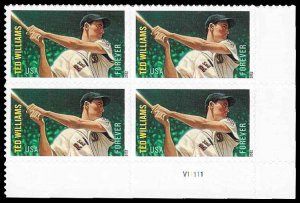 PCBstamps  US #4694 PB $1.80(4x{45c})Ted Williams, All Star, MNH, (PB-4a)