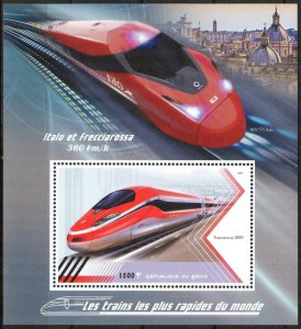 Benin 2018 Speed Trains Locomotives Italo Et  Frecciarossa S/S MNH