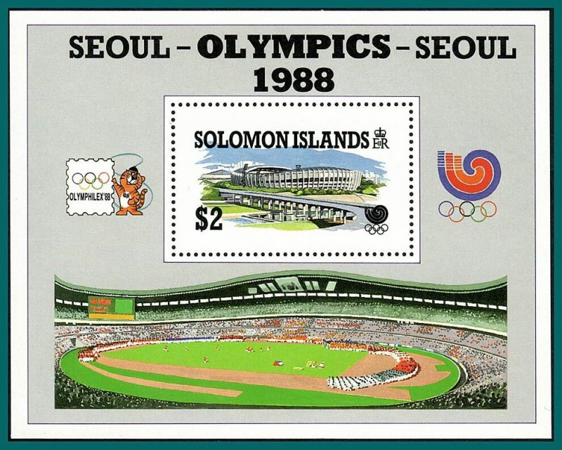 Solomon Islands 1988 Olympic Games, MS MNH #626,SGMS635