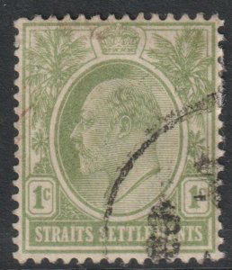 Malaya Straits Setts Scott 92 - SG110, 1902 Edward VII 1c used