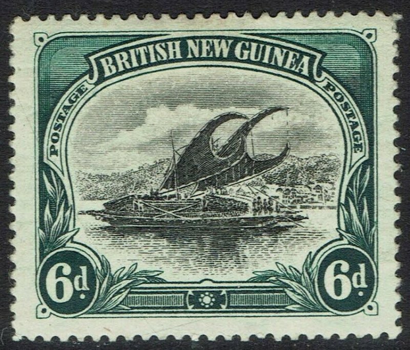 PAPUA 1901 LAKATOI BRITISH NEW GUINEA 6D HORIZONTAL WMK