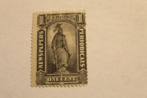 US NEWSPAPER STAMP - PR90 MINT HINGED CREASE - SCARCE STAMP