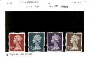 Great Britain, Postage Stamp, #MH280-MH283 Mint NH, 1996 Machins Queen (AC)