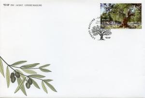 Croatia 2017 FDC Mediterranean Trees EUROMED 1v Set Cover Nature Stamps