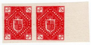 (I.B) Andorra Postal : Arms of The Republic 50c (die proof)