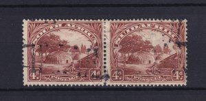 South Africa 1930 4d Bi Lingual Pair Type B SG46 Fine Used Cat £150 BP16500