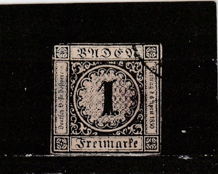 Baden  Scott#  6  Used  (1853 Numeral)