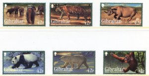 2011 Gibraltar Endangered Animals Set SG1408/1414 Unmounted Mint