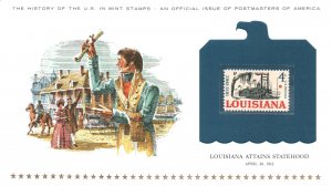 THE HISTORY OF THE U.S. IN MINT STAMPS LOUISIANA ATTAINS STATEHOOD