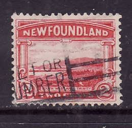 Newfoundland-Sc#132-used 2c carmine South West Arm-1923-id#21-