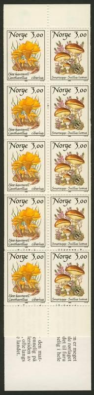 Norway 889a Booklet MNH Mushrooms