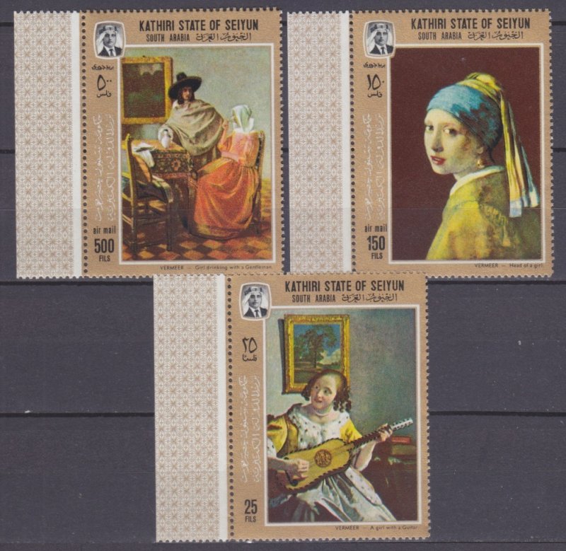 1967 Aden Kathiri State of Seiyun 160-162 Artist / Vermeer 7,50 €