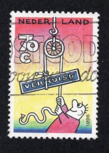 Netherlands 1996 70c Moving, Scott 925 used, value = 40c