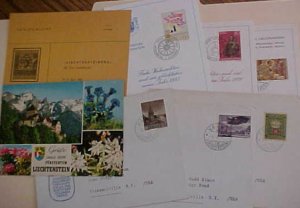 LIECHTENSTEIN  4 DIFF. OFFICIAL 1960's  & 3 CHRISTMAS CARDS 1969,1974,1978 & 2