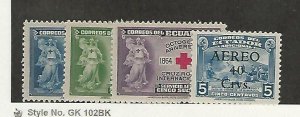 Ecuador, Postage Stamp, #C131-C133, C135 Mint LH, 1945, JFZ