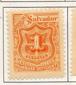 El Salvador 1899 Postage due  Issue Fine Mint Hinged 1c. 141203