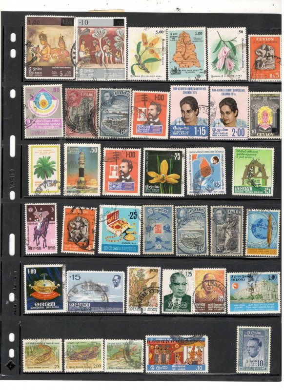 CEYLON COLLECTION ON STOCK SHEET, MINT/USED