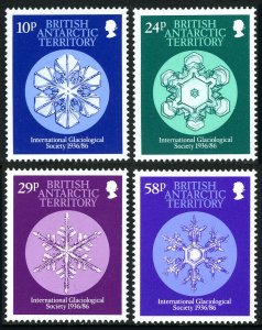 British Antarctic Territory 133-136,MNH.Intl.Glaciological Society,50th ann.1986