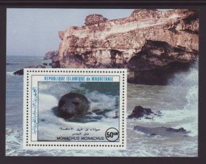 Mauritania 601 Seal Souvenir Sheet MNH VF