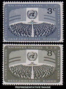 United Nations York Scott 45-46 Mint never hinged.