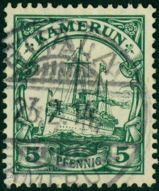 Germany 1914 Kamerun Camerouns Mi21  Wmk Yacht 75359