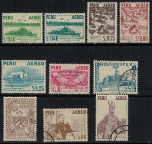 Peru #C115,5a-22  CV $3.85