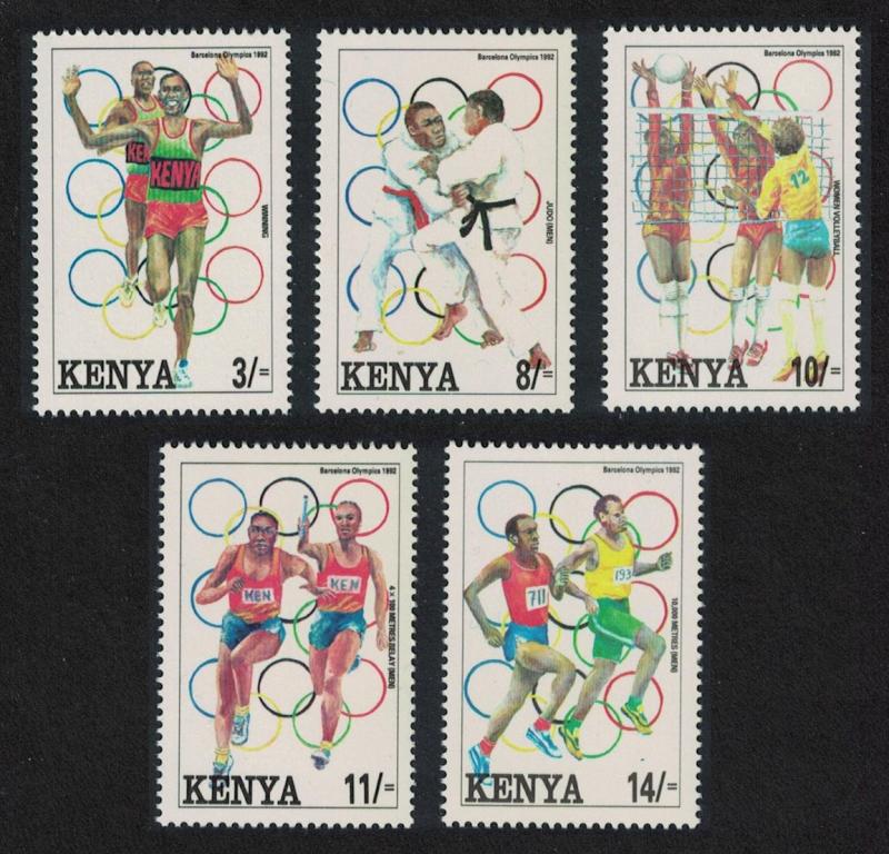 Kenya Volleyball Judo Olympic Games Barcelona 2nd issue 5v SG#580-584