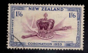 New Zealand Scott 284 Used 1953 Key stamp to set