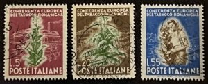 Italy Scott# 544-546 Used VF stamps Cat $56.25